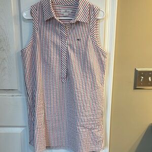 Vineyard Vines Red and Blue Striped Dress
